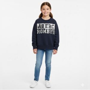 Abercrombie Kids Black Crewneck Sweater Classic Style